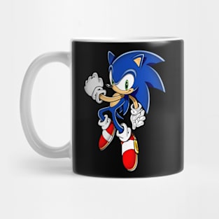 hedgehog blue fast friend Mug